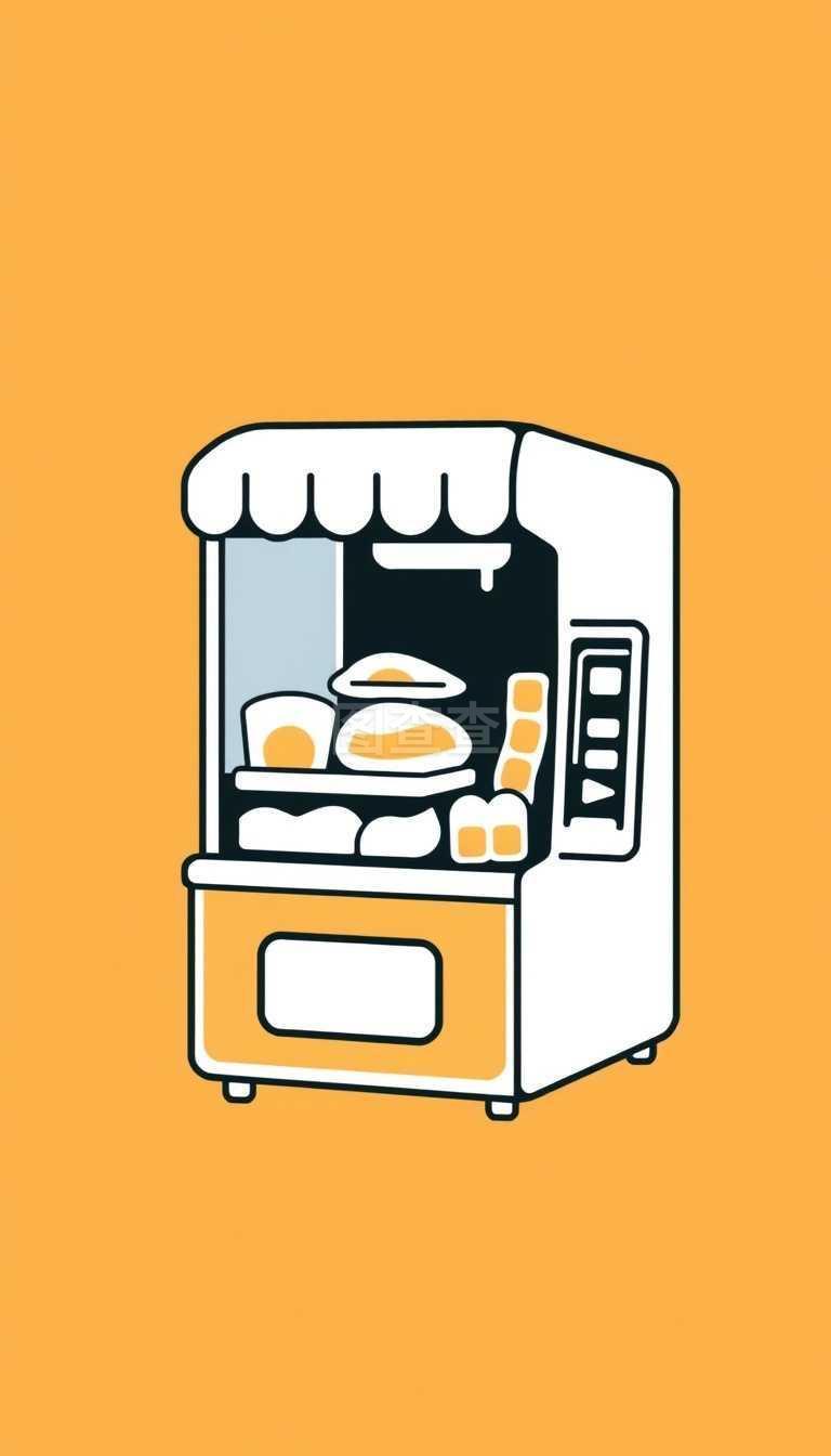 食品銷(xiāo)售機(jī)器圖標(biāo) 現(xiàn)代零售的視覺(jué)密碼